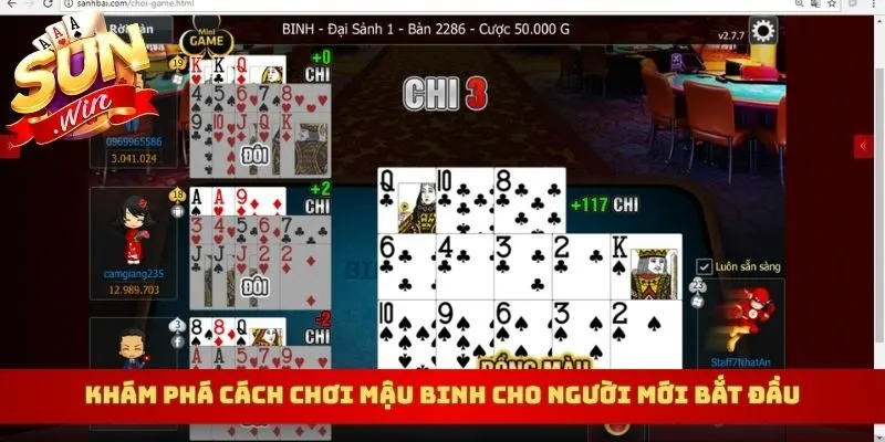 Khám phá cách chơi mậu binh cho người mới bắt đầu