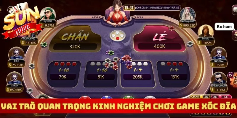 Vai trò quan trọng kinh nghiệm chơi game xóc đĩa
